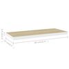vidaXL Prateleiras de parede 2 pcs 80x23,5x3,8cm MDF carvalho e branco