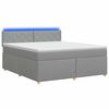 vidaXL Cama box spring com colch&atilde;o Cinzento-claro 160 x 200 cm Tecido