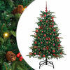 vidaXL &Aacute;rvore de Natal Artificial Verde 150 cm PVC, Metal e Pl&aacute;stico