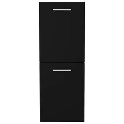 vidaXL Armário de casa de banho 30x30x80 cm derivados de madeira preto