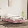 vidaXL Estrutura de cama sem colch&atilde;o 90x210 cm veludo rosa