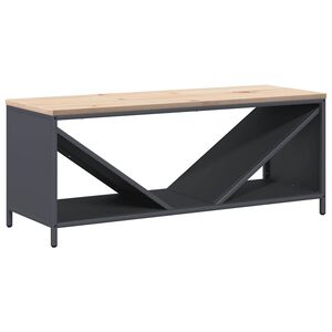 vidaXL Suporte para lenha com tampo de madeira 100,5x35,5x40 cm
