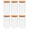 vidaXL Frascos de vidro com tampas de corti&ccedil;a 6 pcs 1400 ml