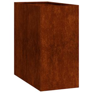 vidaXL Floreira enferrujada 40x80x80 cm a&ccedil;o resistente