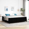 vidaXL Cama Box com colch&atilde;o Preto 200 x 200 cm tecido