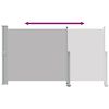 vidaXL Toldo lateral retrátil para pátio 140x300 cm cinzento