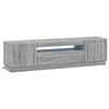 vidaXL Gabinete de TV LED Sonoma cinzento Derivados de Madeira