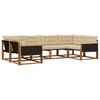 vidaXL Conjunto de Sof&aacute;s para Exterior 6 pcs Natural e Bege