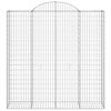 vidaXL Cestos gabi&atilde;o arqueados 10 pcs 200x50x200/220 ferro galvanizado