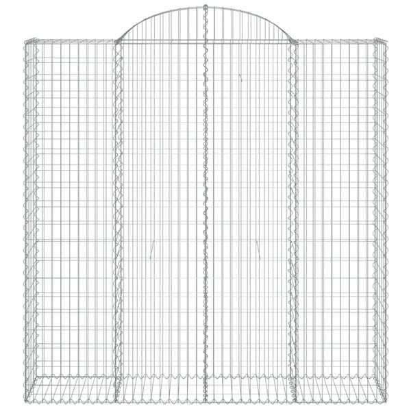 vidaXL Cestos gabi&atilde;o arqueados 10 pcs 200x50x200/220 ferro galvanizado