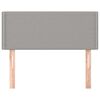 vidaXL Cabeceira de cama tecido 90x5x78/88 cm cinzento-claro