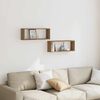 vidaXL Prateleiras parede cubo 2 pcs deriv. madeira carvalho artisiano