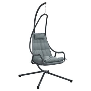 vidaXL Cadeira suspensa tipo ovo A&ccedil;o 94 x 107 x 196,5 cm Antracite