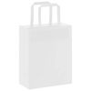 vidaXL Sacos de papel 250 unid com al&ccedil;as branco 18x8x22 cm
