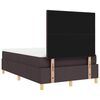 vidaXL Cama Box com colch&atilde;o Castanho escuro 120 x 200 cm tecido
