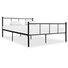 vidaXL Estrutura de cama 140x200 cm metal preto