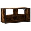 vidaXL M&oacute;vel p/ TV 80x31x39,5 cm deriv. madeira/metal carvalho fumado