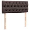 vidaXL Cama boxspring com colch&atilde;o 120x190 cm tecido castanho-escuro