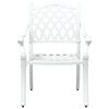 vidaXL Conjunto de Jantar para Jardim 5 pcs Branco Alum&iacute;nio