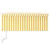 vidaXL Toldo autom. c/ estore/LED/sensor vento 3x2,5m amarelo/branco