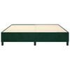 vidaXL Estrutura de cama com molas 200x200 cm veludo verde-escuro