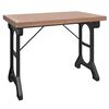 vidaXL Mesa de jantar 110x65x82 cm madeira de abeto maci&ccedil;a e ferro
