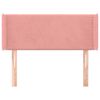 vidaXL Cabeceira de cama c/ abas veludo 83x16x78/88 cm rosa