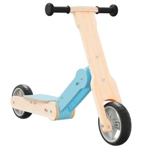 vidaXL Trotinete para crian&ccedil;a 2 em 1 azul-claro