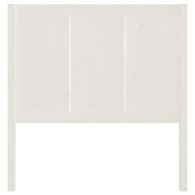 vidaXL Cabeceira de cama 105,5x4x100 cm madeira de pinho maciça branco