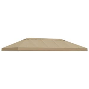 vidaXL Capa de Cobertura de Gazebo 6 x 3 m Bege Poli&eacute;ster 190