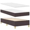 vidaXL Cama Box com colch&atilde;o Castanho escuro 90 x 190 cm tecido