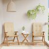 vidaXL Cadeiras de jardim reclin&aacute;veis c/ almofad&otilde;es 2 pcs teca maci&ccedil;a