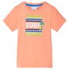 T-shirt para crian&ccedil;a laranja-n&eacute;on 140