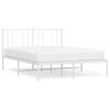 vidaXL Estrutura de cama com cabeceira 140x200 cm metal branco