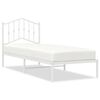 vidaXL Estrutura de cama sem colch&atilde;o com cabeceira 75x190 cm branco