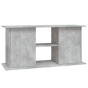 vidaXL Suporte para aqu&aacute;rio 121x41x58 cm, concreto cinza, madeira projetada
