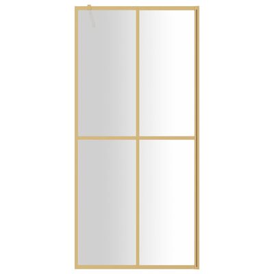 vidaXL Divisória de chuveiro 80x195 cm vidro transparente ESG dourado
