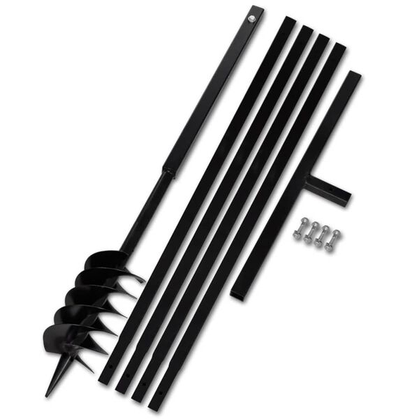 Broca de solo manual 120 mm com tubo de prolongamento 5 m a&ccedil;o