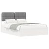 vidaXL Estrutura de Cama com Cabeceira Estofada Cinzento-claro