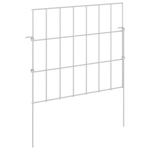 vidaXL Cerca de Jardim com Estacas 12 unid. 35 x 30 cm A&ccedil;o Galvanizado