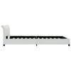 vidaXL Estrutura de cama 120x200 cm couro artificial branco