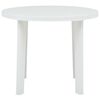 vidaXL Mesa de jardim 89 cm plástico branco
