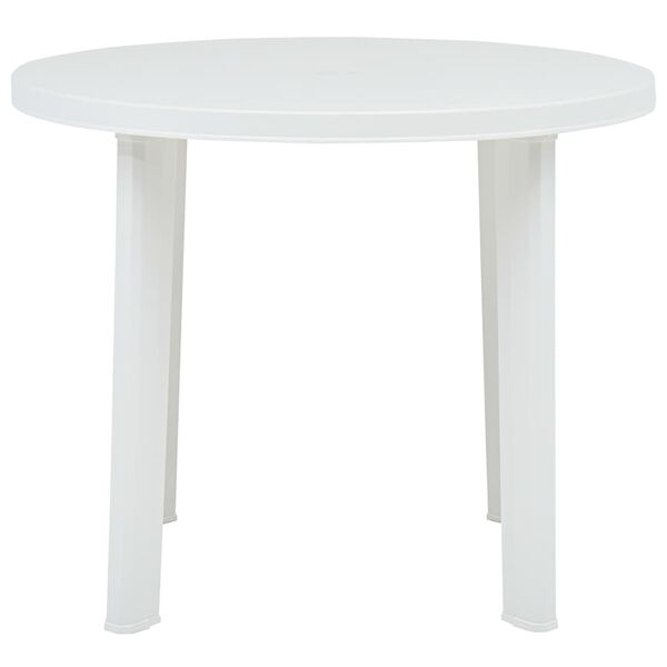 vidaXL Mesa de jardim 89 cm plástico branco