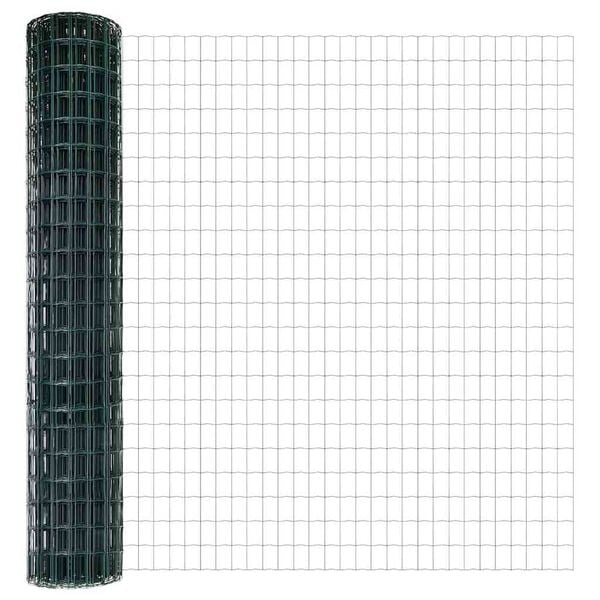 vidaXL Cerca com Poste Verde 1,6 x 10 m A&ccedil;o e PVC