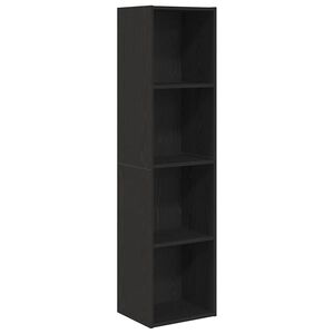 vidaXL Gabinete de Livros Carvalho Preto 143 x 30 x 36 cm