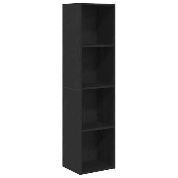vidaXL Gabinete de Livros Carvalho Preto 143 x 30 x 36 cm