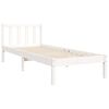 vidaXL Cama sem colch&atilde;o 90x200 cm madeira de pinho maci&ccedil;a branco