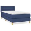 vidaXL Cama com molas/colch&atilde;o 80x200 cm tecido azul