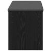 vidaXL Banco de Hall com almofada Carvalho Preto 83 x 38 x 45 cm