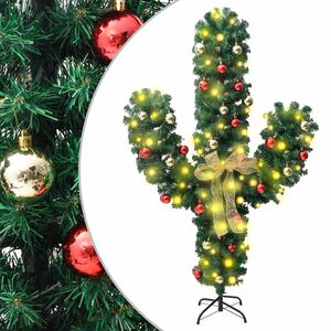 vidaXL Cato de Natal com suporte e LEDs PVC 150 cm verde